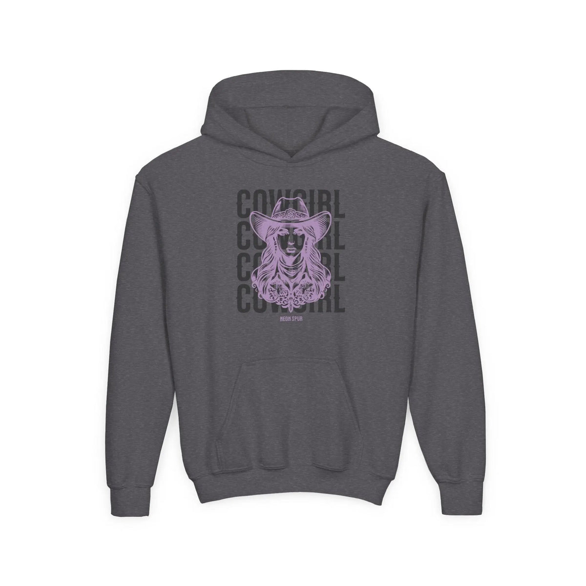Girls Lavender Cowgirl Hooded Sweatshirt