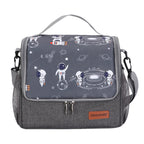 Large capacity thick waterproof heat preservation space walk series lunch box bag