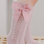 Infant Baby Loose Bow Stockings Hole Socks
