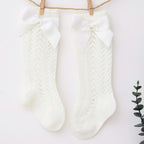 Infant Baby Loose Bow Stockings Hole Socks