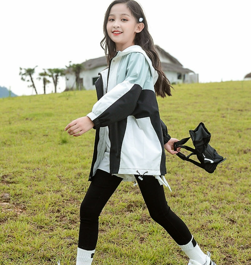 Shell Jacket Thin Medium And Large Children Children's Spring Clothes Trench Coat Girl Spring Top