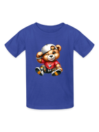 Boys Teddy Bear White Hat Short Sleeve T-Shirt