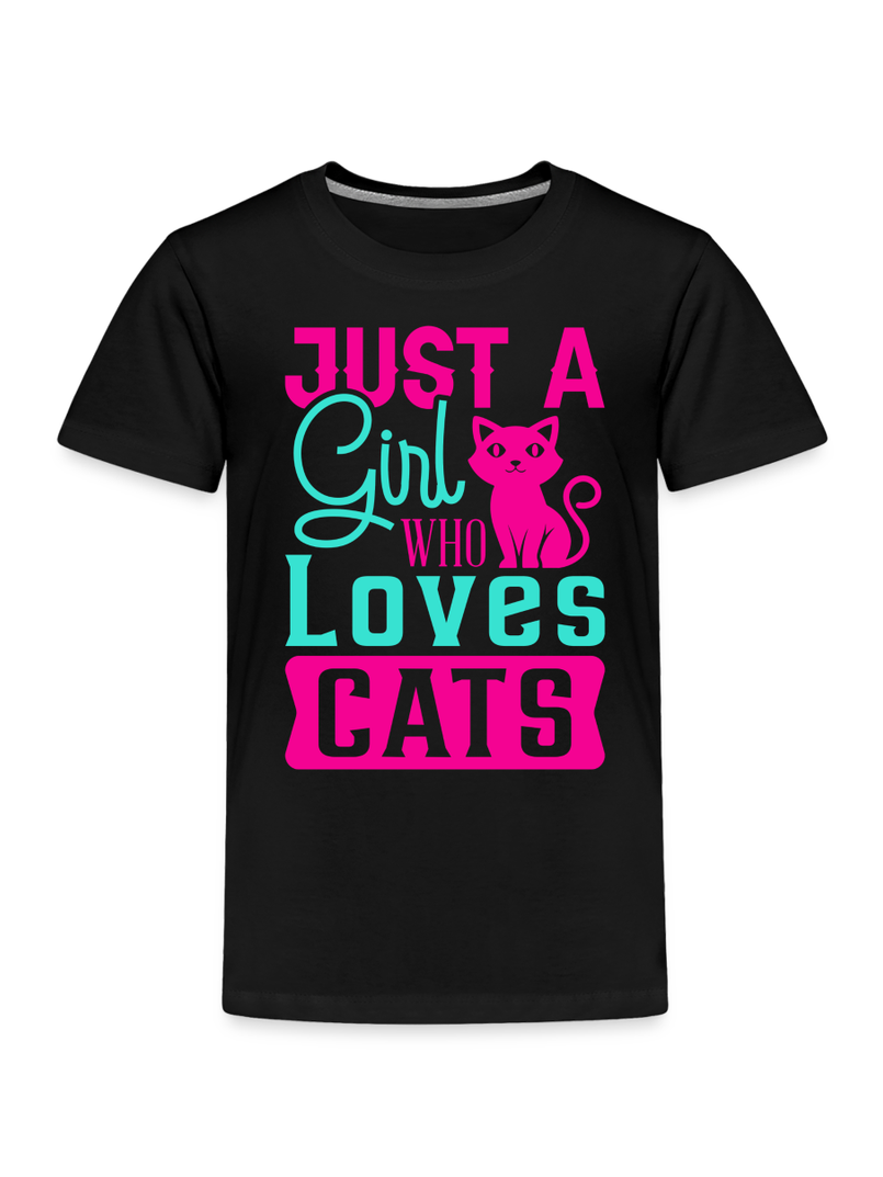 Toddler Girls Just A Girl Who Loves Cats Short Sleeve T-Shirt