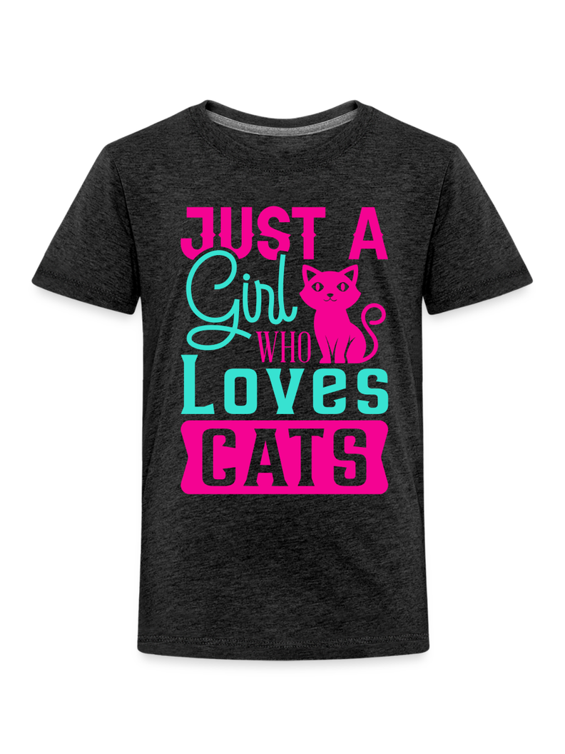 Toddler Girls Just A Girl Who Loves Cats Short Sleeve T-Shirt