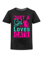 Toddler Girls Just A Girl Who Loves Cats Short Sleeve T-Shirt