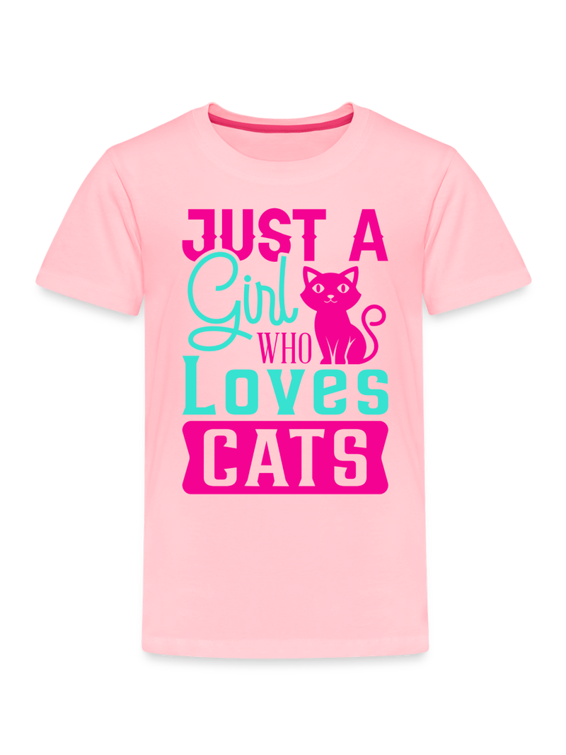 Toddler Girls Just A Girl Who Loves Cats Short Sleeve T-Shirt