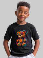 Boys Multicolor Teddy Bear Short Sleeve T-Shirt