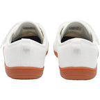 New Whitin Girls 12 White Canvas Hook Loop Wide Toe Box Zero Drop Sneaker Shoes