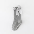 New Kids Stretchable Socks Toddlers Girls Big Bow Knee High Long Soft Cotton Lace Baby Comfortable Colorful  Socks
