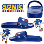 New Josmo Boys Size 2-3 Blue Sonic the Hedgehog Slide On Wide Strap Sandal Shoes