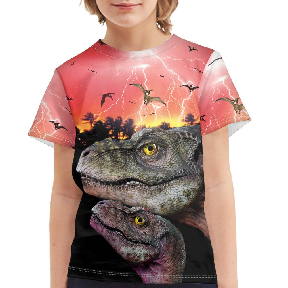 Summer Dinosaur Full Print Boy's T-shirt