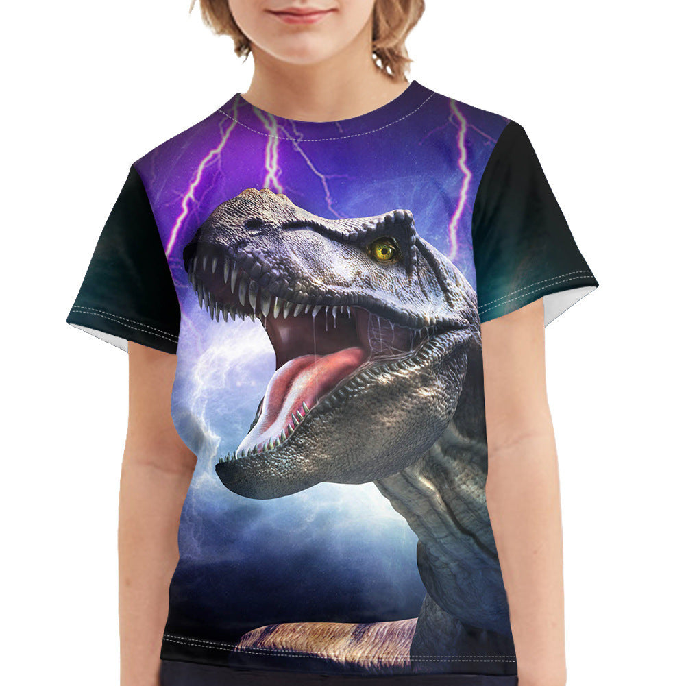 Summer Dinosaur Full Print Boy's T-shirt