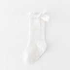New Kids Stretchable Socks Toddlers Girls Big Bow Knee High Long Soft Cotton Lace Baby Comfortable Colorful  Socks
