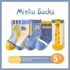 Autumn And Winter Cartoon Dinosaur Mid-calf Cotton Warm Sports Boys' Socks