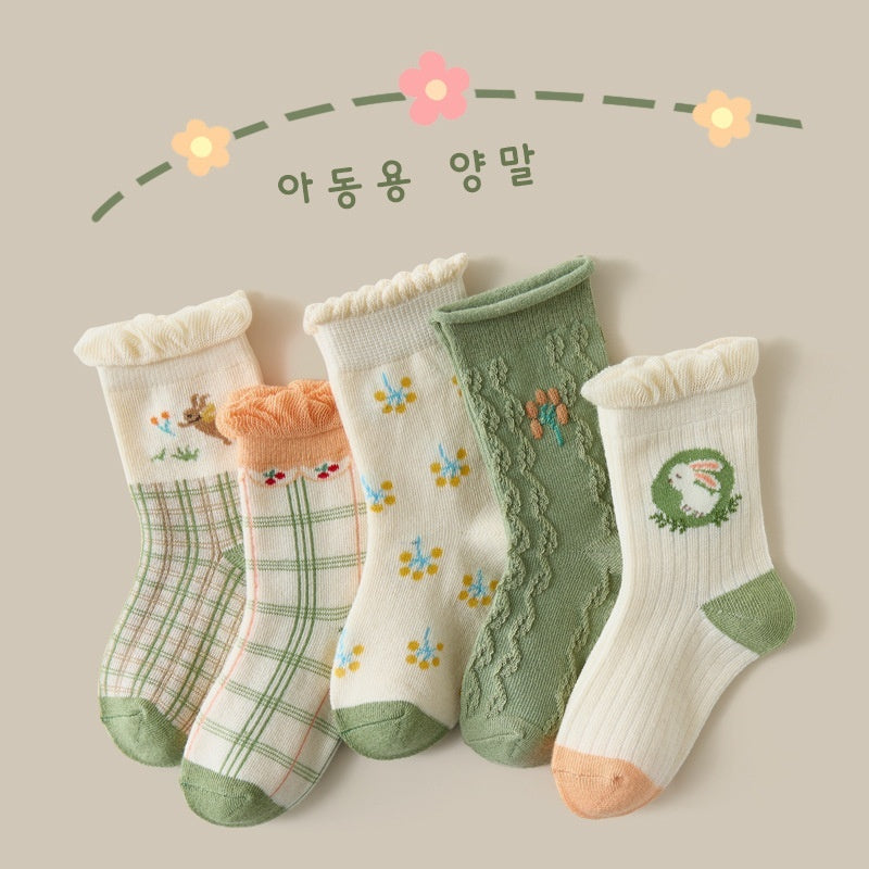 Autumn And Winter Cartoon Dinosaur Mid-calf Cotton Warm Sports Boys' Socks