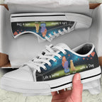 Personalized Girl and Dog Sneakers - Girl with up to 3 Dogs - NLWVKS