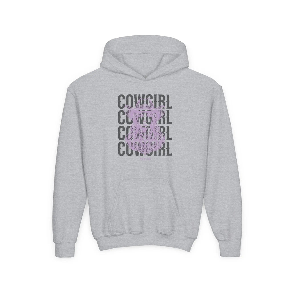 Girls Lavender Cowgirl Hooded Sweatshirt