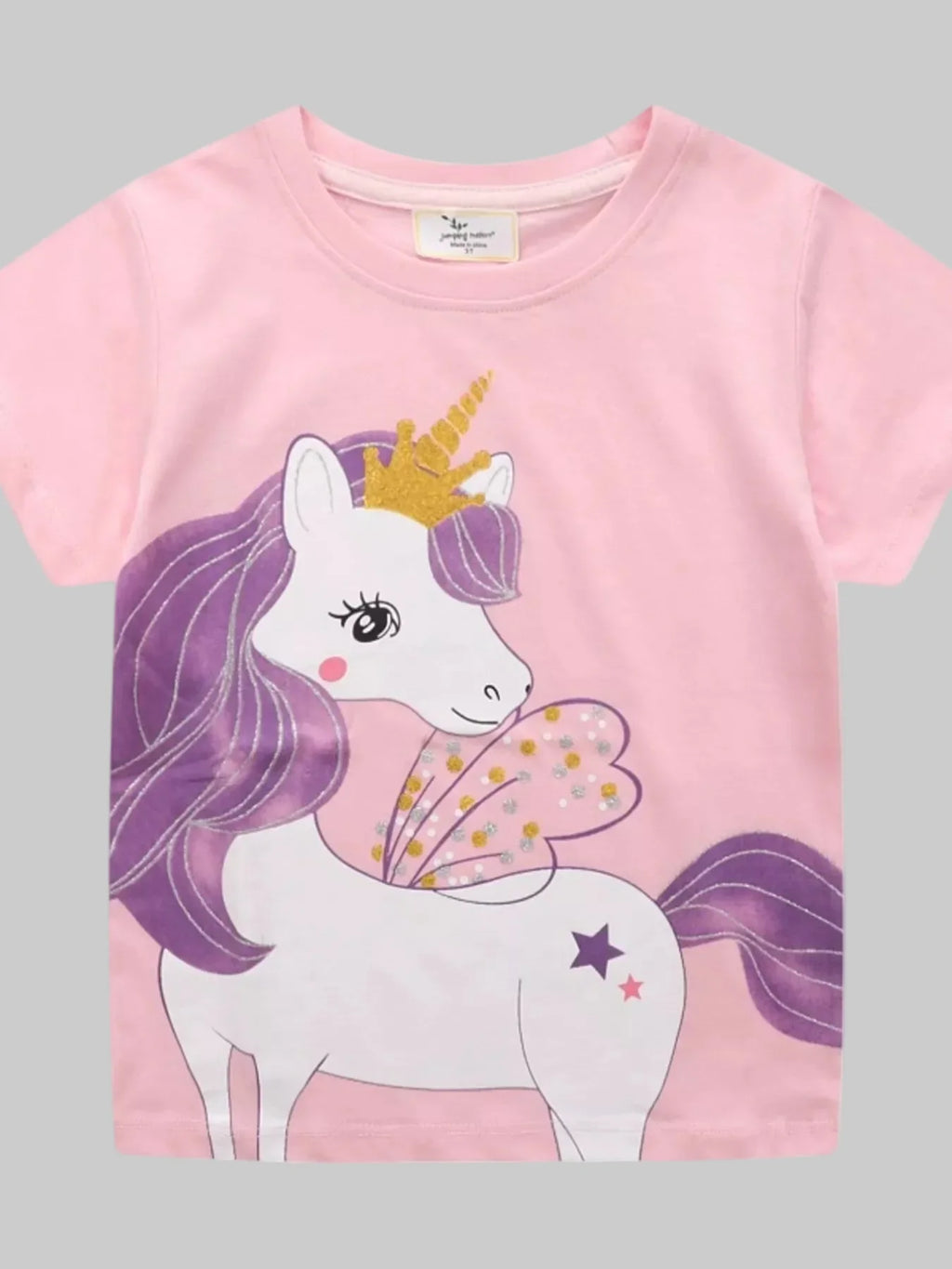 Toddler Girls Cute Unicorn Graphic Short Sleeve T-Shirt