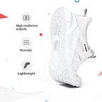 Runside Big Girls Size 1 White Mesh Lace Up Lightweight Breathable Sneaker Shoes