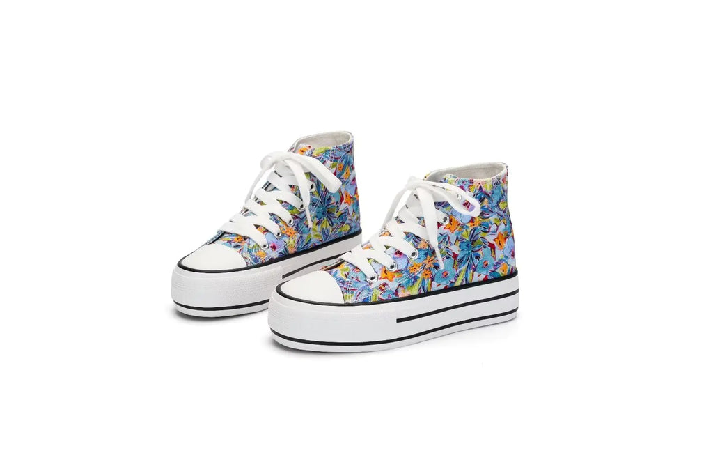 Girls’ Platform Canvas Shoes