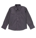 Boys Charcoal Dress Shirt - Kids Formal Shirt with Spread Collar, Sizes 4-20 | Ferrecci