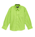 Boys Lime Green Dress Shirt - Kids Formal Shirt with Spread Collar, Sizes 4-20 | Ferrecci