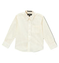 Boys Off White Dress Shirt - Kids Formal Shirt with Spread Collar, Sizes 4-20 | Ferrecci