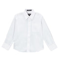 Boys White Dress Shirt - Kids Formal Shirt with Spread Collar, Sizes 2-20 | Ferrecci