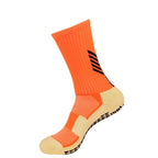 Anti Slip Football Soccer Socks for Men Teenage Kid Boys Sport  Grips Crew Socks Black White Blue High Quality