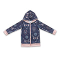 Bull skull feather zipper hoodie girls western jacket