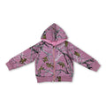 Pink camo long sleeves winter kids girls hooded jacket