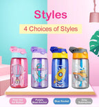 Kids Cartoon Leakproof Creative Baby Feeding Water Cup With Straws For Children Bright Colors Durable Kid Bottles