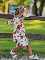 Thanksgiving Turkey Print Girls Dress