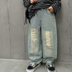 Pu Shuai Style Trousers Loose Personality Boys Trendy Jeans