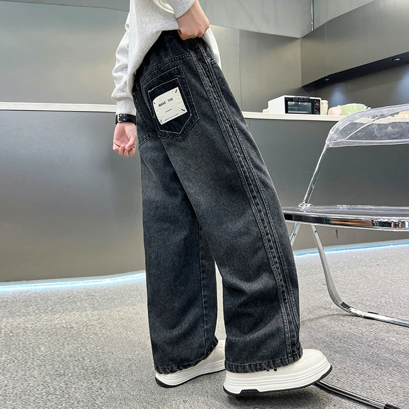 Pu Shuai Style Trousers Loose Personality Boys Trendy Jeans