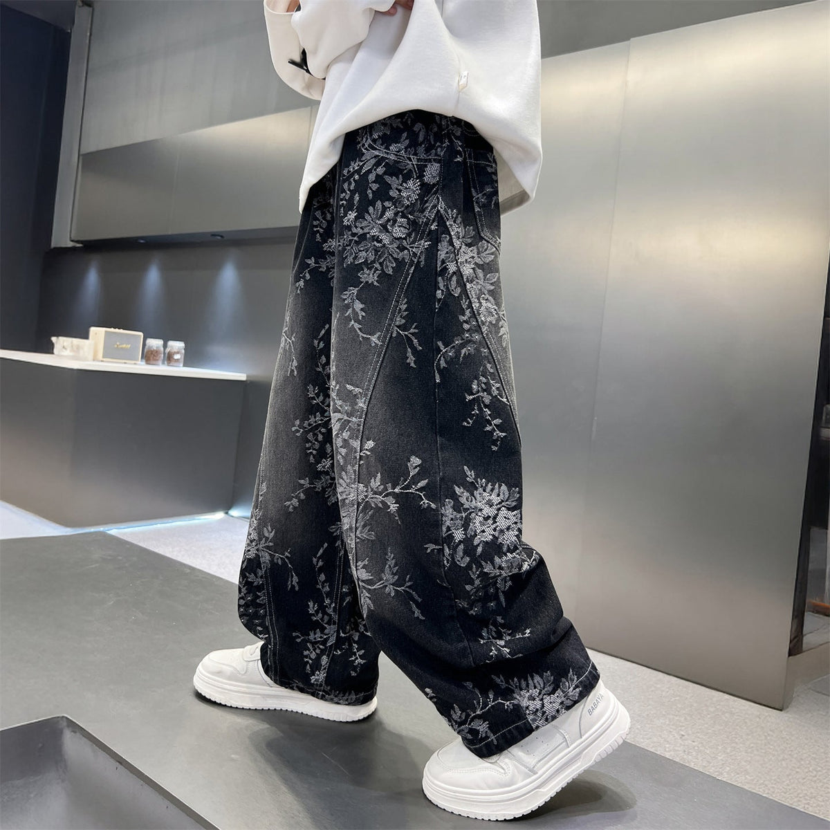 Pu Shuai Style Trousers Loose Personality Boys Trendy Jeans