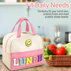 Bento bag, embroidered lunch bag, student lunch box handbag, fresh-keeping large-capacity thickened ice bag