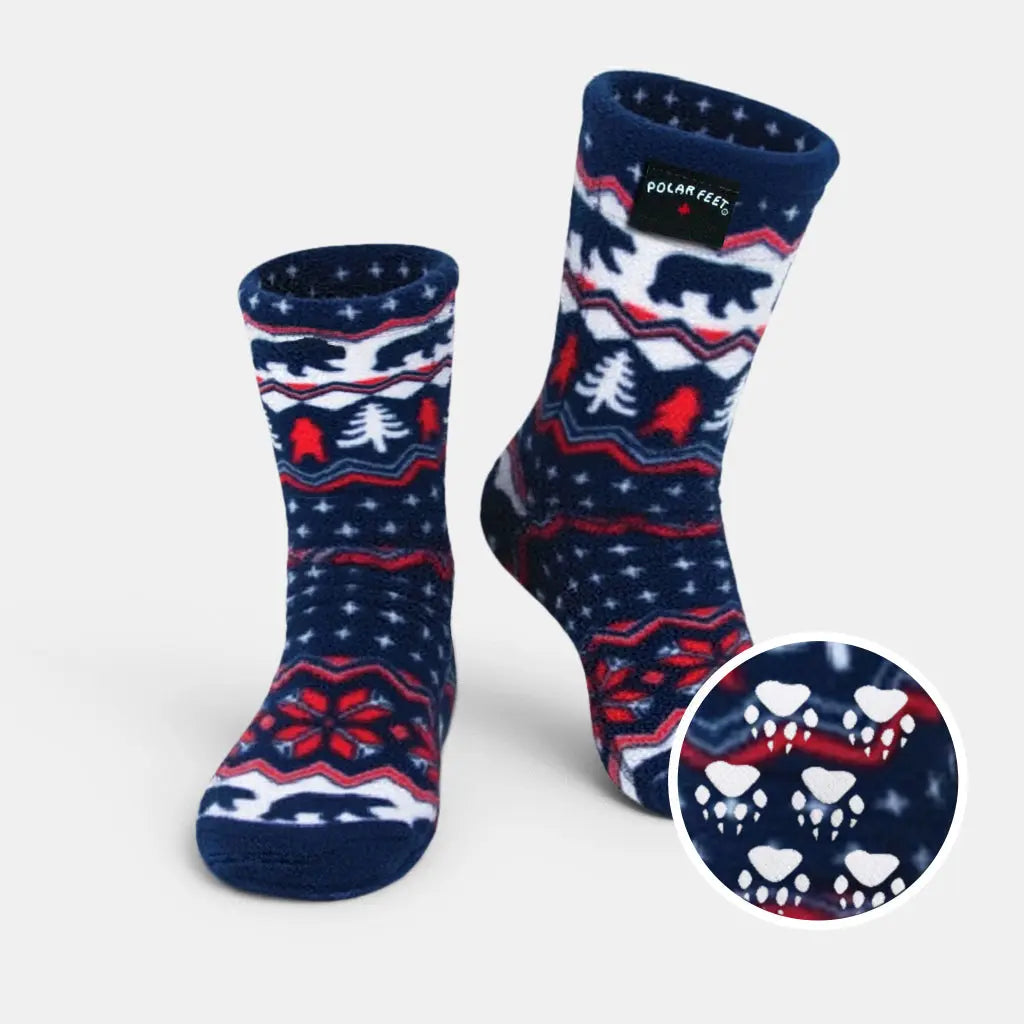 Polar Feet Fleece Socks - Polar Bear