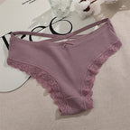 4PCS Cotton Seamless Panties Hollow Sexy Design Unique Low Waist Women Panties Breathable Girls Underwear Soft Lingerie S-XL