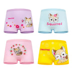 4 Pieces/lot Design Children's Girls Panties Cotton Soft Pretty Cartoon Unicorn Child Underwear for Girls Kids Boxer Breathable