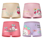 4 Pieces/lot Design Children's Girls Panties Cotton Soft Pretty Cartoon Unicorn Child Underwear for Girls Kids Boxer Breathable