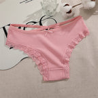 4PCS Cotton Seamless Panties Hollow Sexy Design Unique Low Waist Women Panties Breathable Girls Underwear Soft Lingerie S-XL
