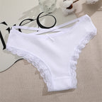 4PCS Cotton Seamless Panties Hollow Sexy Design Unique Low Waist Women Panties Breathable Girls Underwear Soft Lingerie S-XL