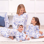 Toile de Jouy Girl's Bamboo Pajama Set