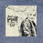 Just a Small Town Girl Oversized Women's DTG Denim Jacket