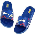 New Josmo Boys Size 2-3 Blue Sonic the Hedgehog Slide On Wide Strap Sandal Shoes