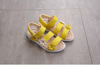 Children's Shoes Summer Style Sandals Girls Princess Beautiful Flower Shoes Kids Flat Sandals Baby Girl Girls Strappy Sandals With Flowers Open-Toe Dress Sandals Beautiful Outdoor Party Sandals