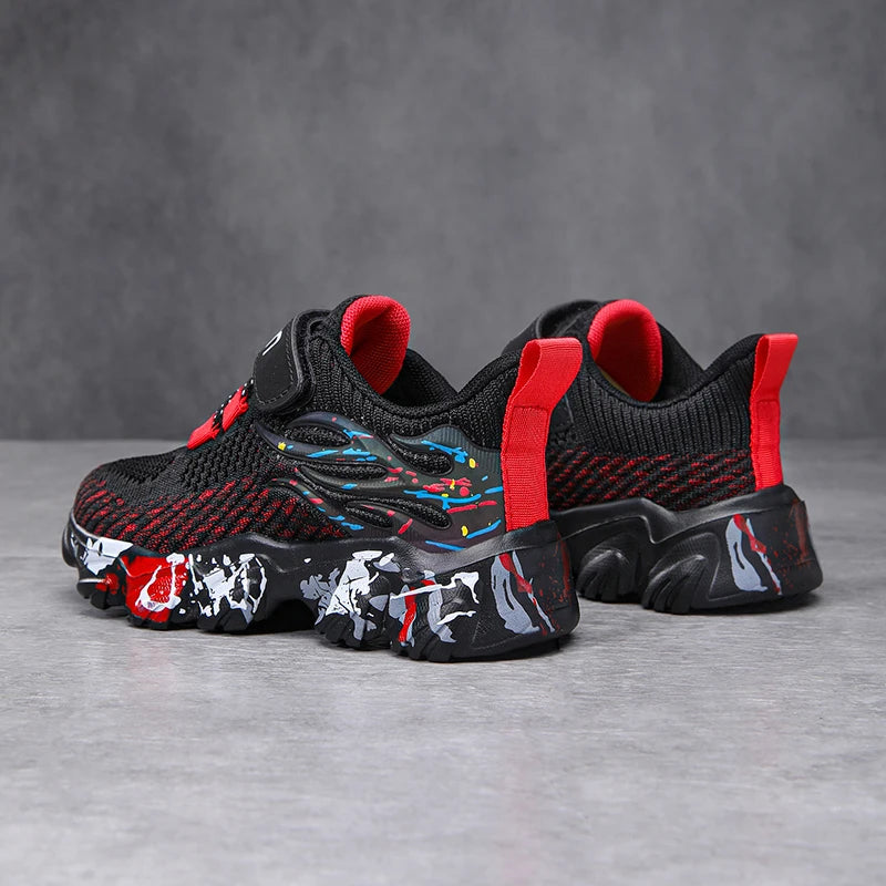 Children's sports shoes boys' mesh breathable soft soled running shoes
