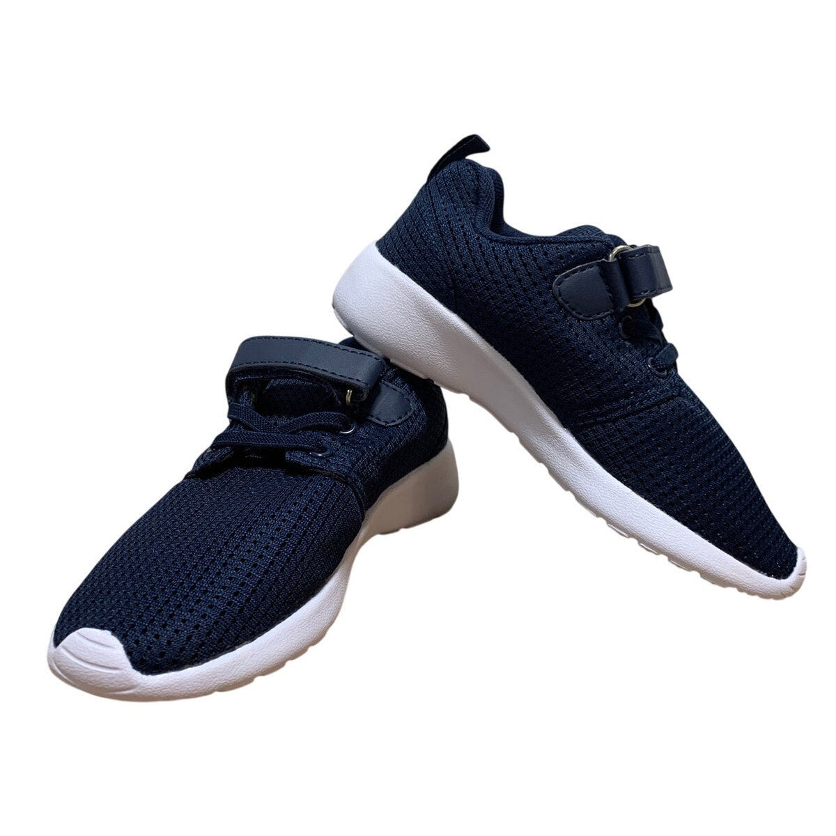 Runside Little Boys Size 12 Navy Sneakers Lace Up Hook Loop Fastener Shoes