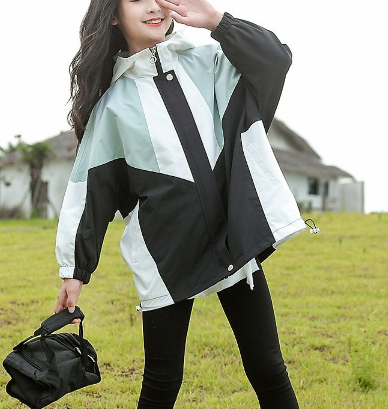 Shell Jacket Thin Medium And Large Children Children's Spring Clothes Trench Coat Girl Spring Top